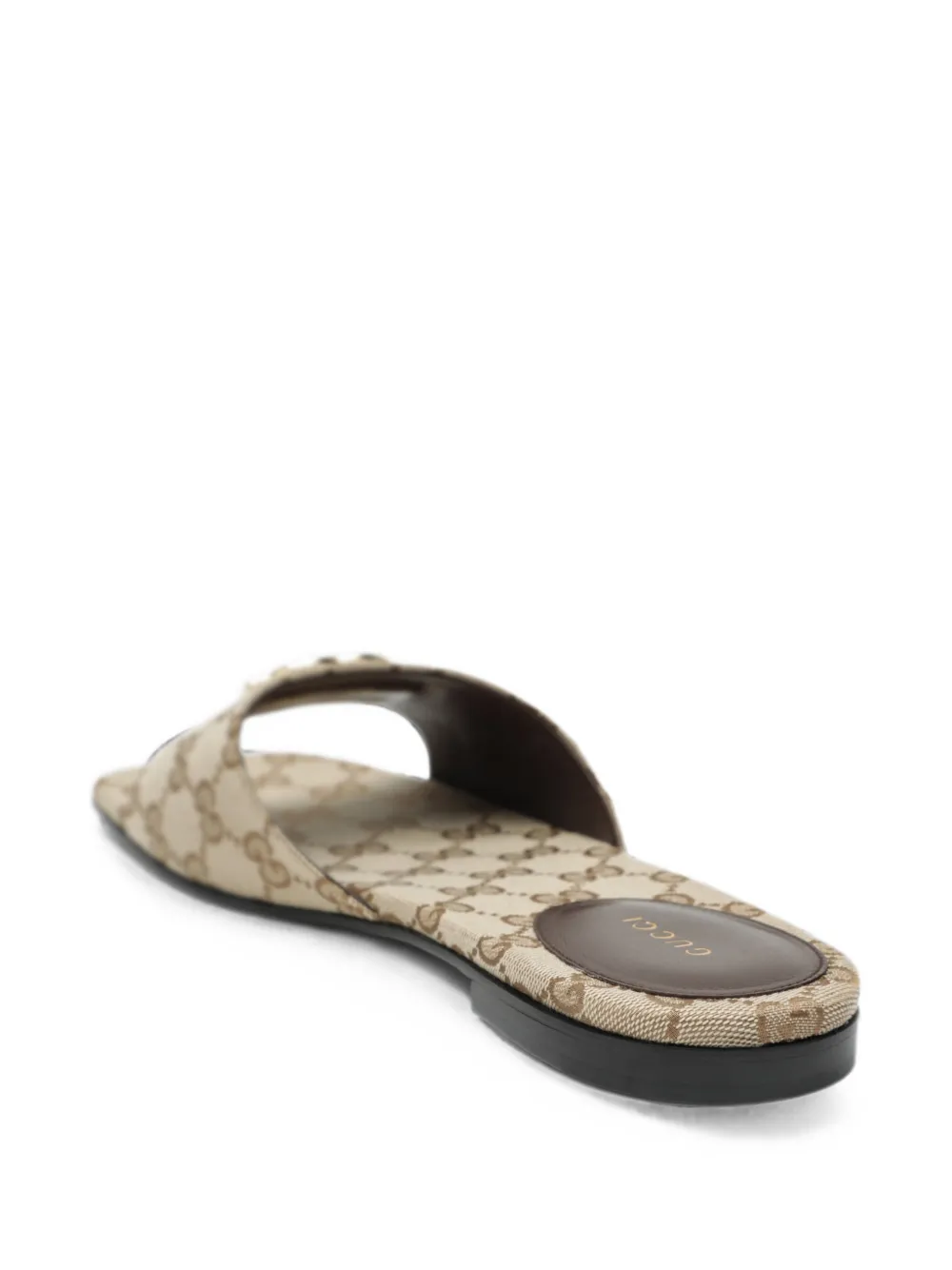 Gucci Double G canvas sandals Beige