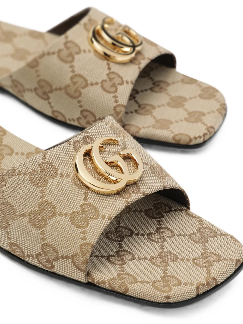 Gucci Double G canvas sandals Beige