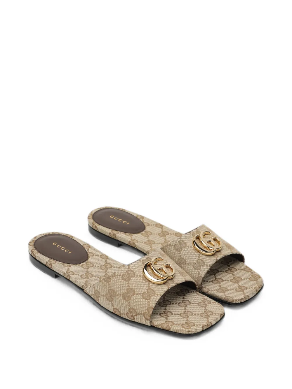 Gucci Double G canvas sandals Beige