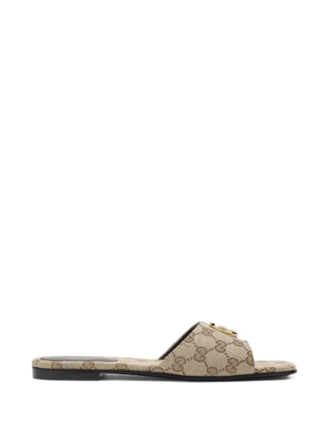 Gucci Double G canvas sandals