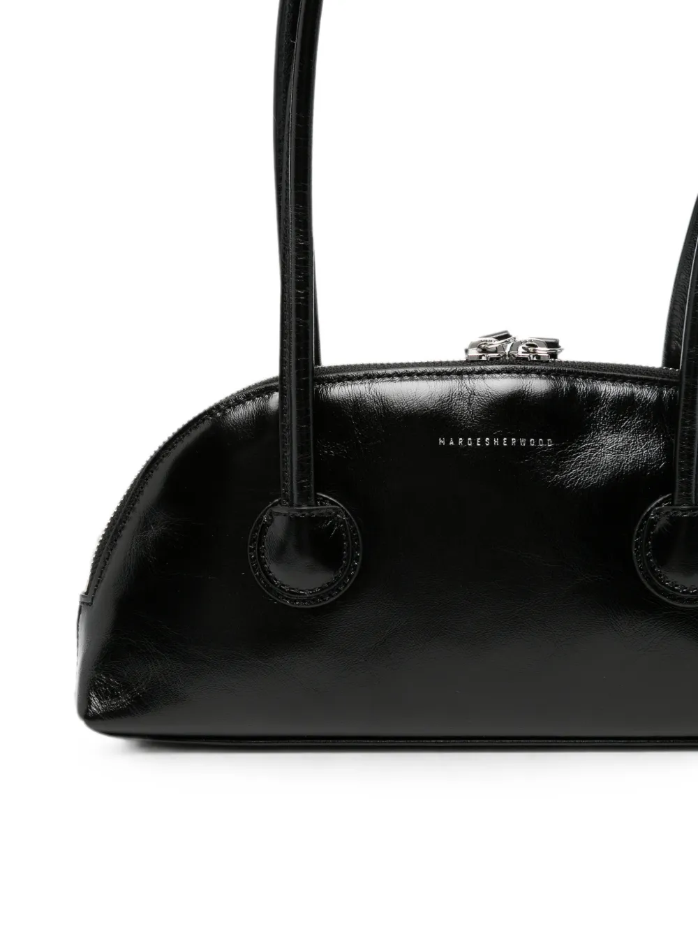 Marge Sherwood Bessette East-West mini-tas met gekreukt effect Zwart