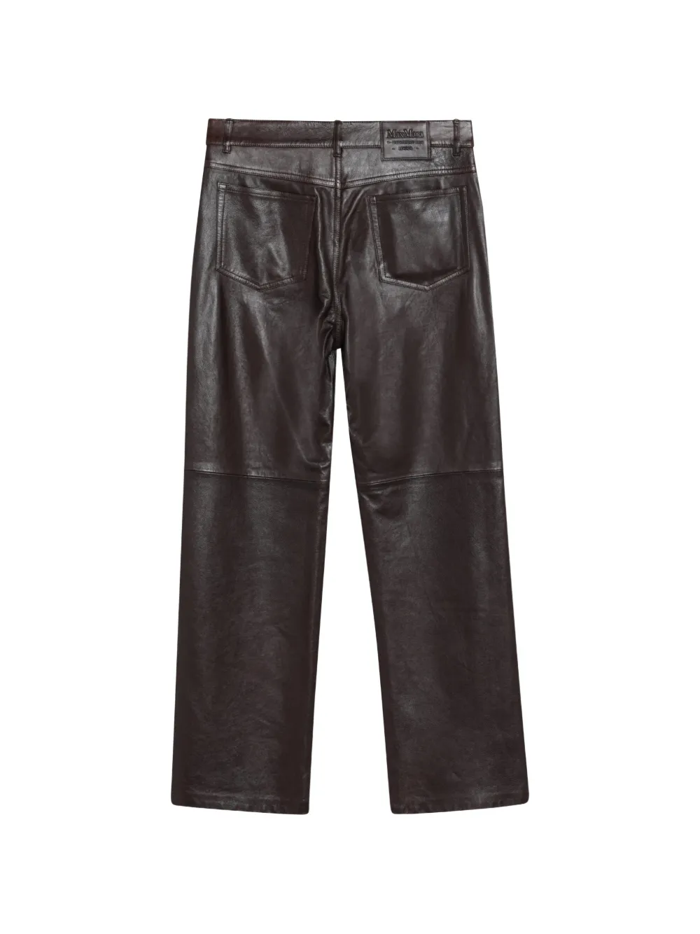 'S Max Mara Leren broek Bruin