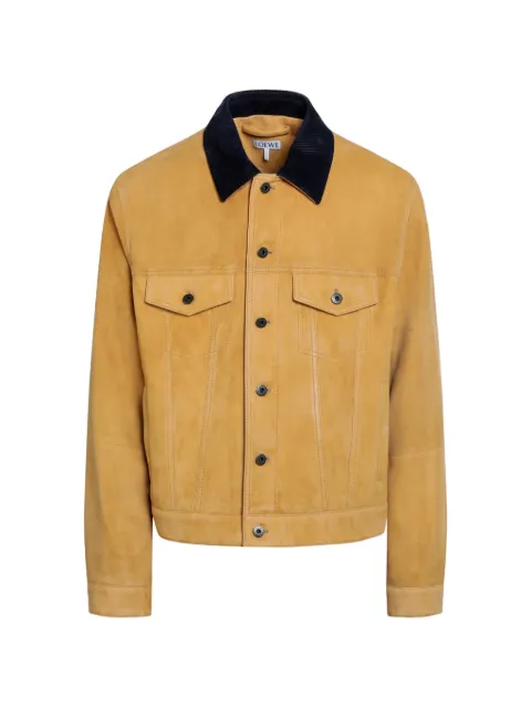 LOEWE suede trucker jacket