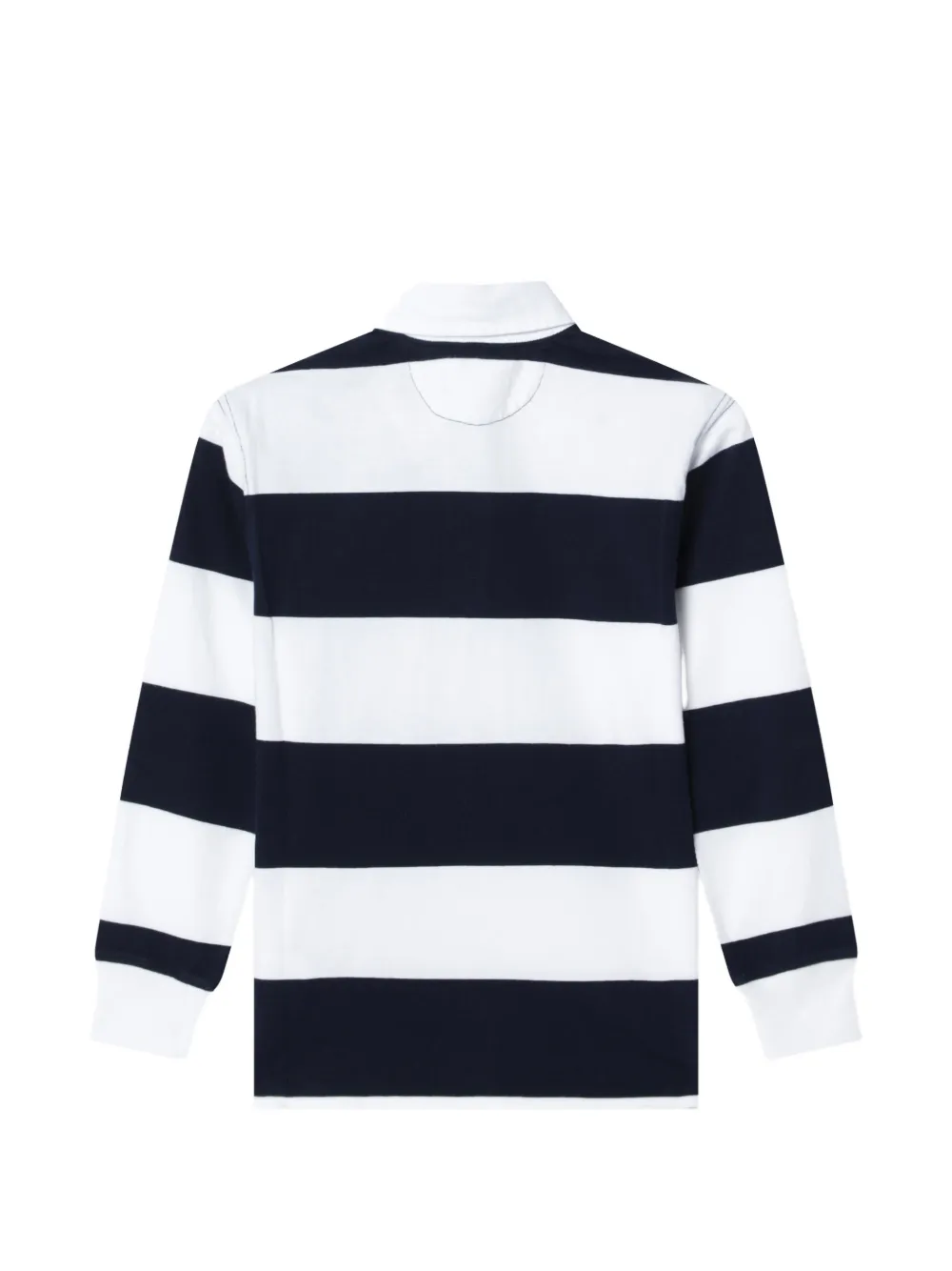 POLO RALPH LAUREN KIDS The Iconic Rugby gestreept poloshirt met lange mouwen Wit