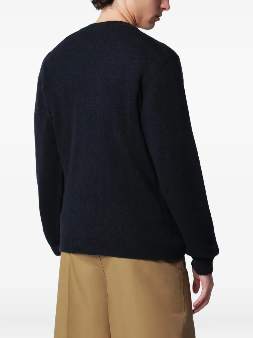 Roberto Collina Gebreide trui met ronde hals Blauw