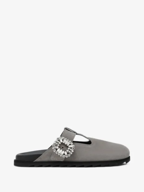 Roger Vivier Slidy Viv' crystal-buckle mules
