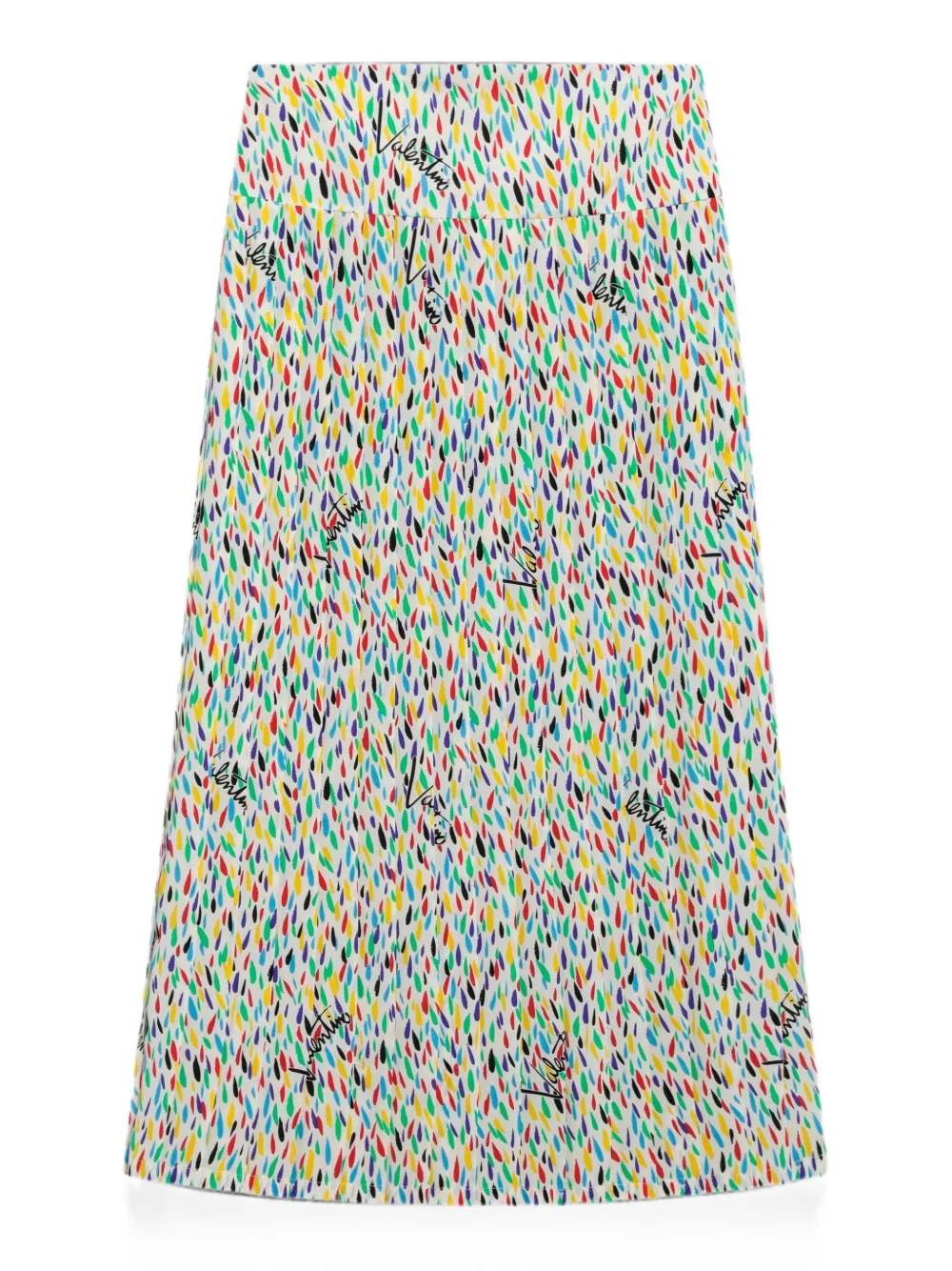 Valentino Garavani Midi-rok met logoprint Wit
