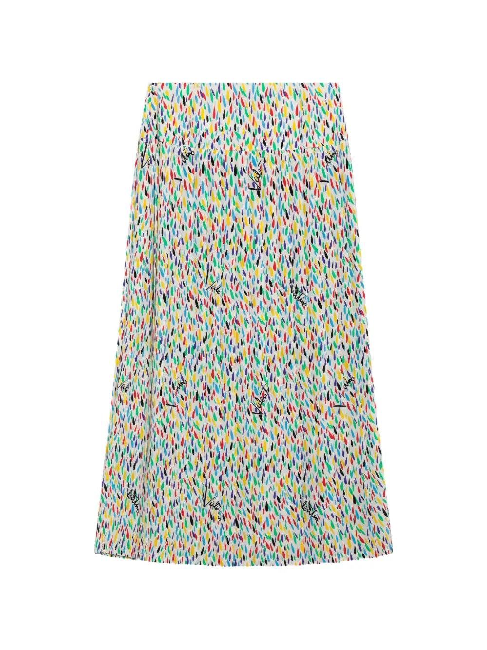 Valentino Garavani logo-print midi skirt - Bianco