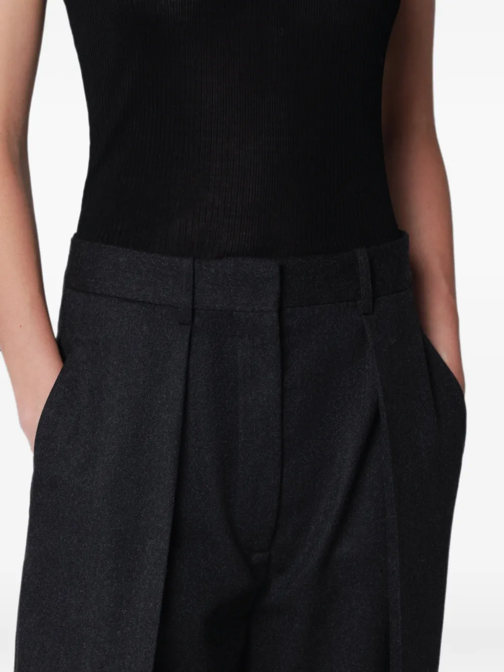 Victoria Beckham Cecilia wollen broek Zwart