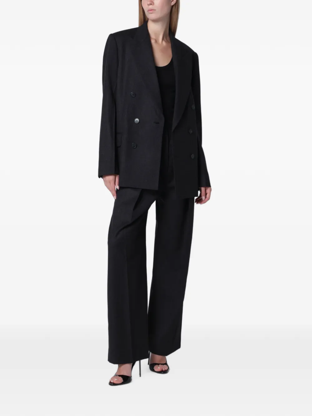Victoria Beckham Cecilia wollen broek Zwart