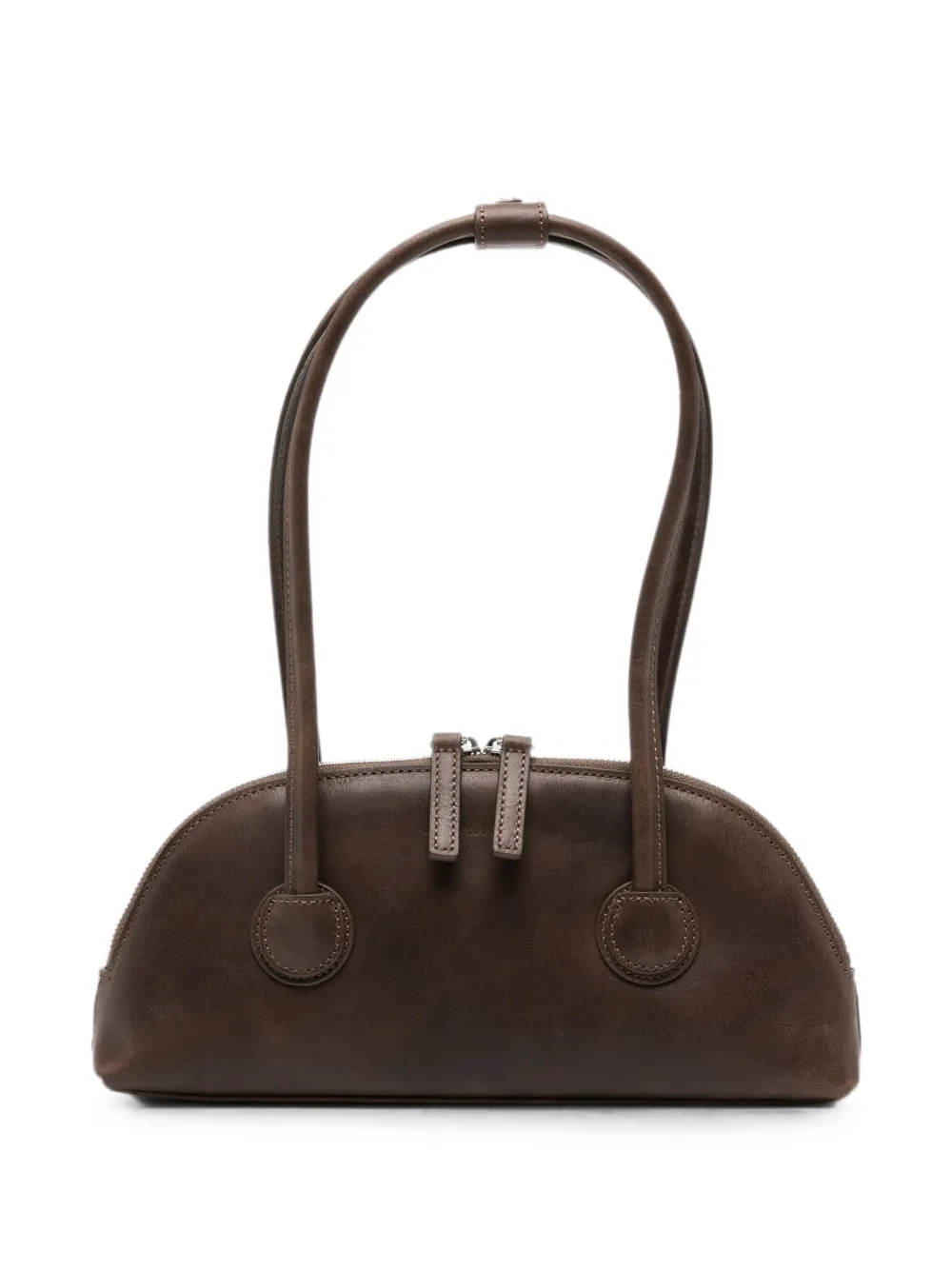 Marge Sherwood Bessette curved-zip shoulder bag - Marrone