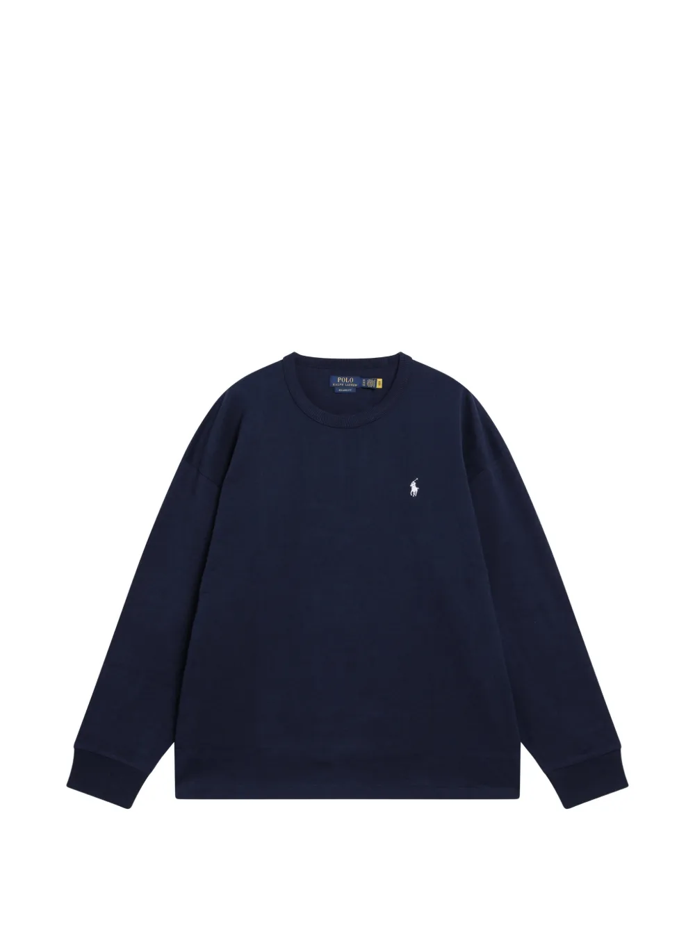 Polo Ralph Lauren logo-embroidered drop-shoulder sweatshirt - Blu