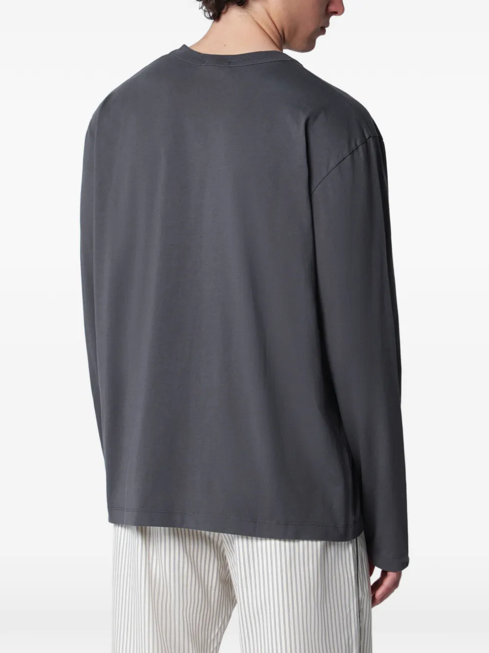 TEKLA Pyjamatop met lange mouwen Grijs