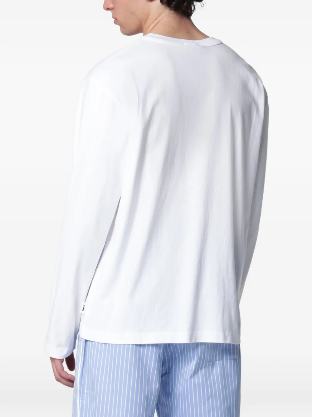 TEKLA Pyjamatop met lange mouwen Wit