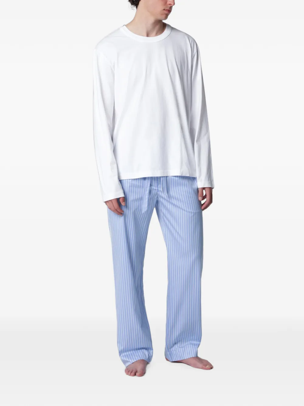 TEKLA Pyjamatop met lange mouwen Wit