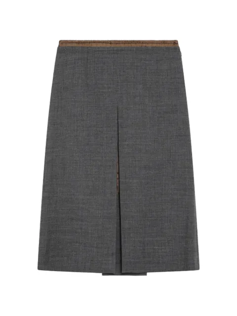 Prada rush-stitch midi-skirt