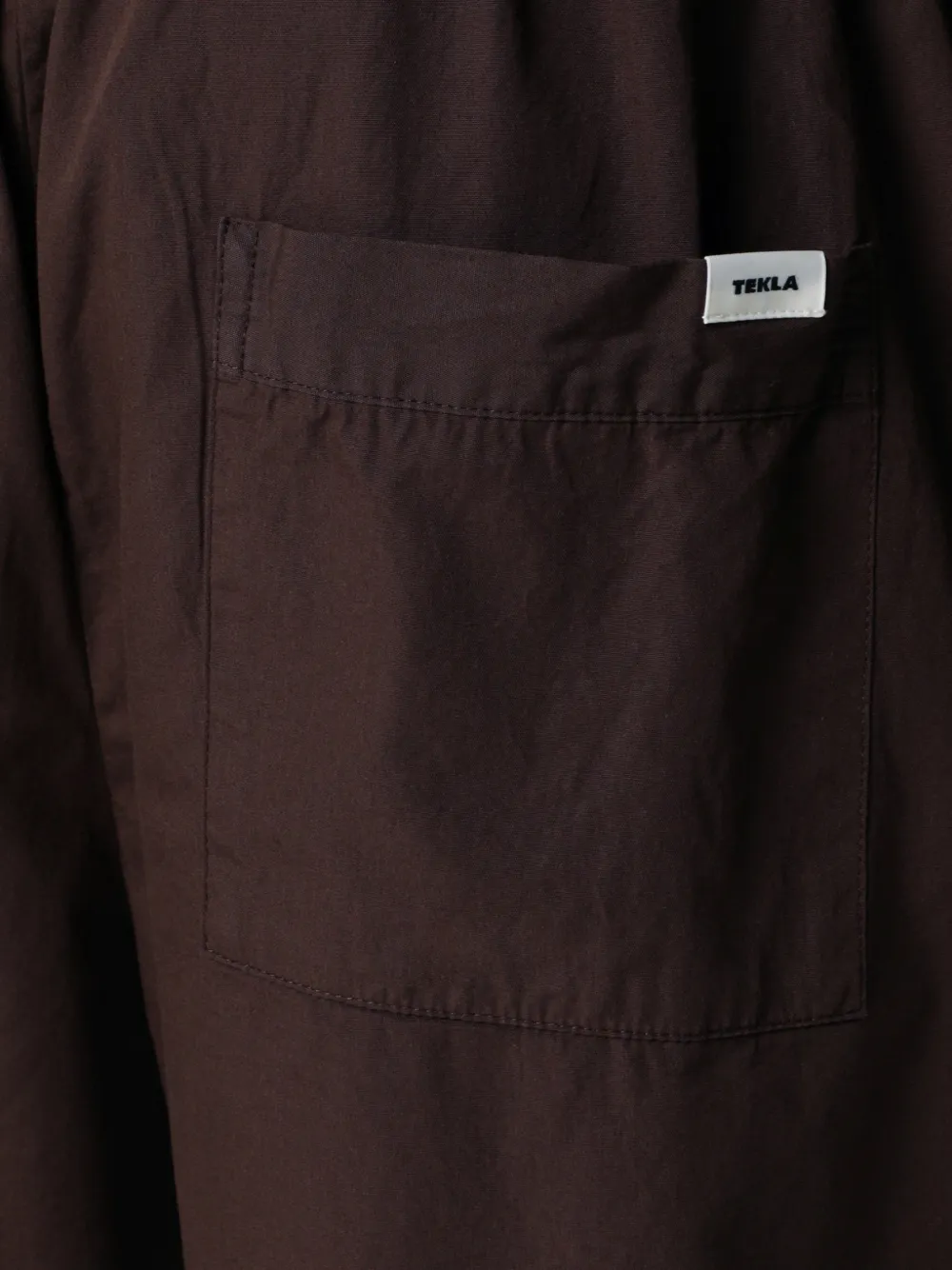 TEKLA Pyjamabroek met trekkoordtaille Bruin