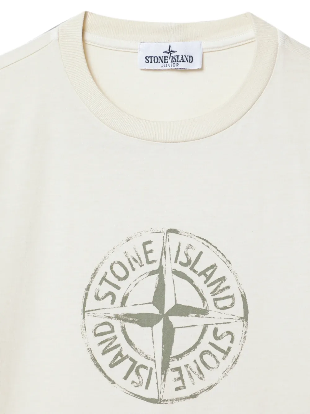Stone Island Junior T-shirt met print Wit