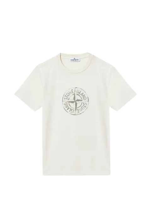 Stone Island Junior camiseta con estampado Compass
