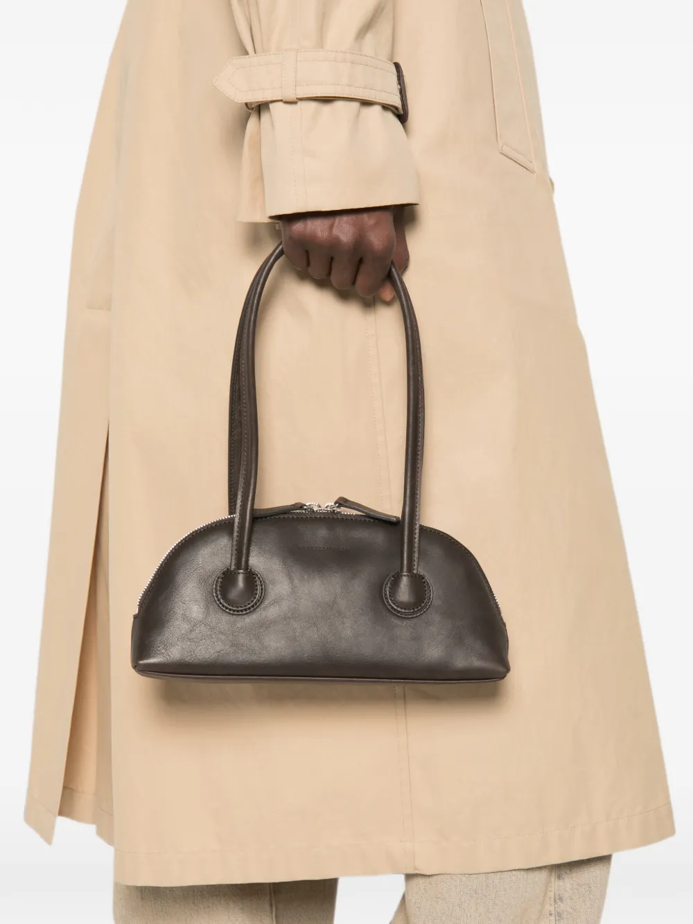 Marge Sherwood Kleine leren shopper Bruin