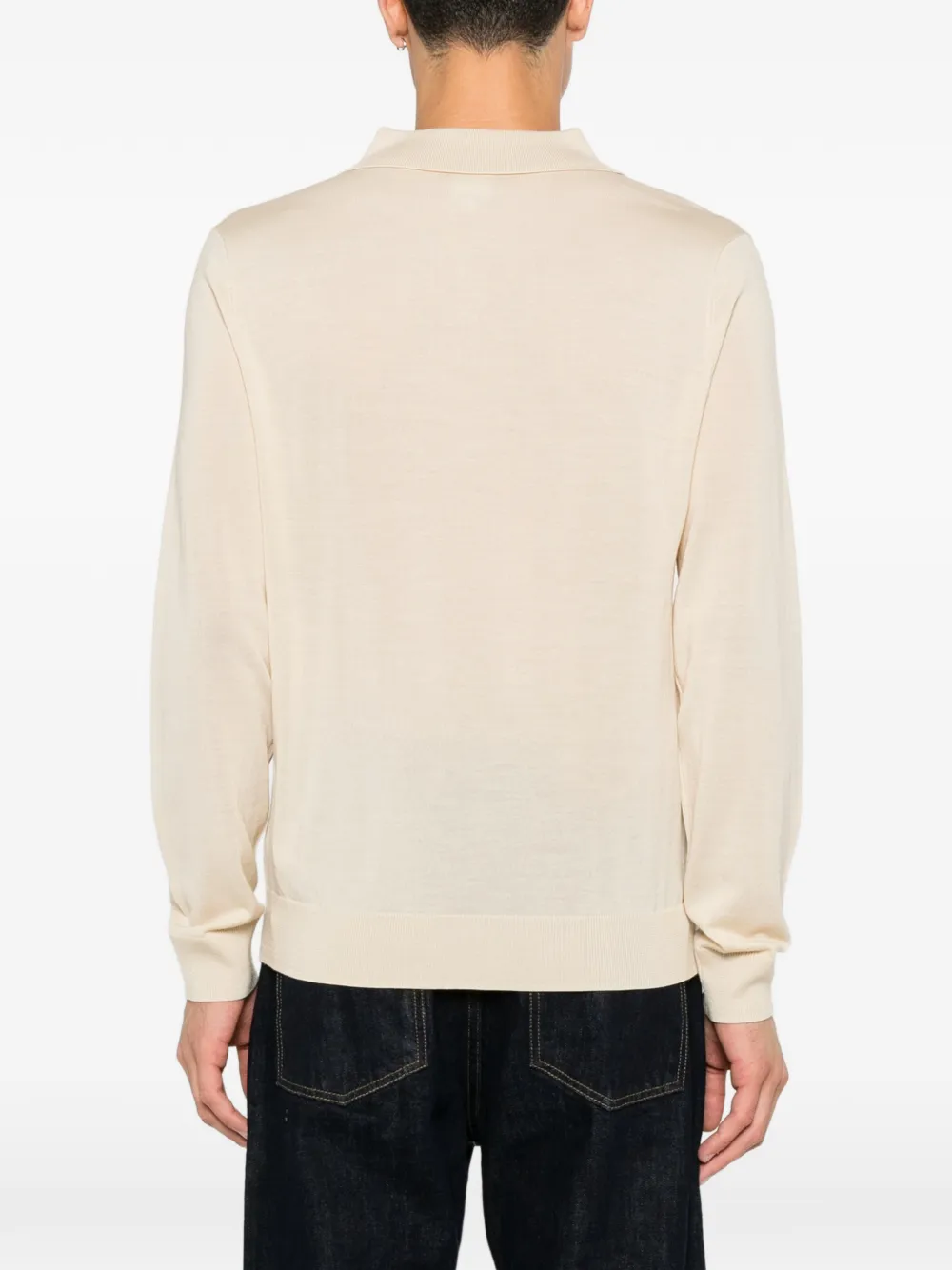 Paul Smith Poloshirt van merinowol Beige
