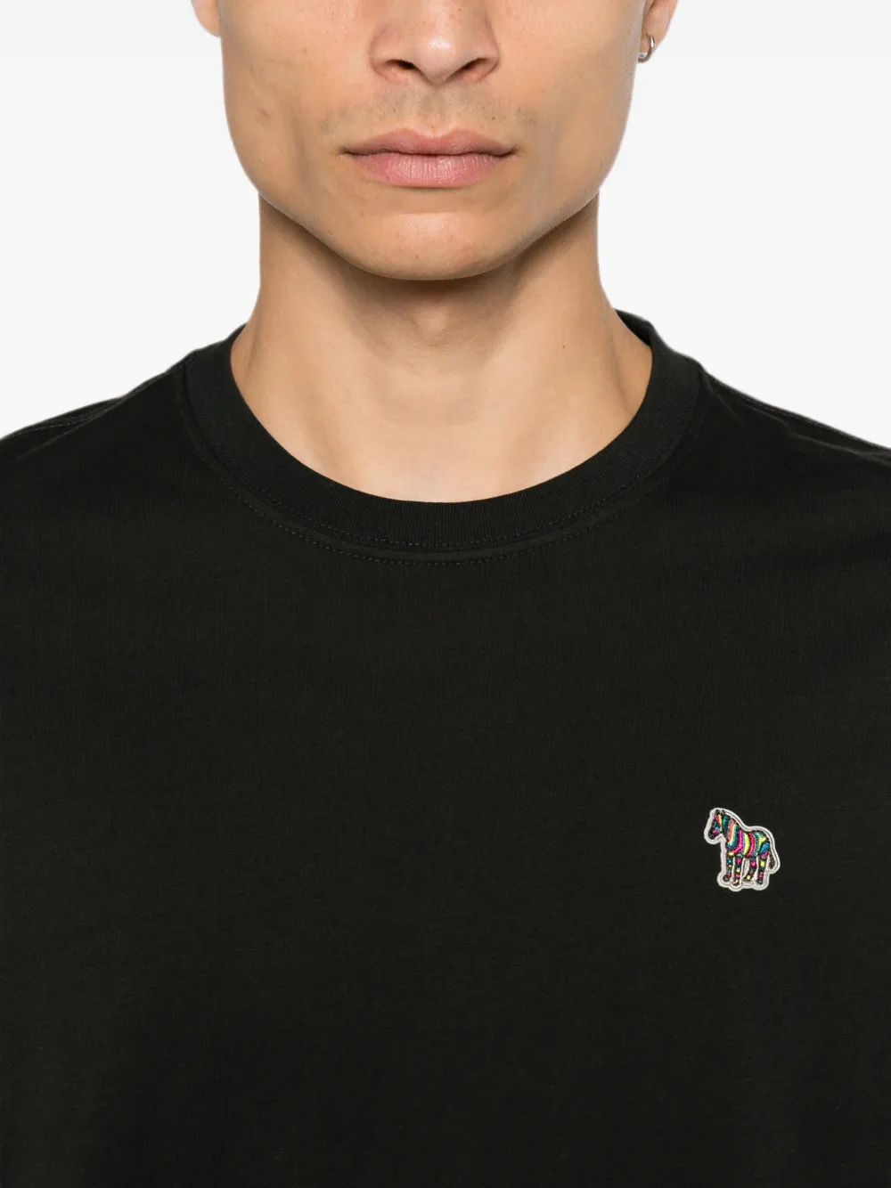 PS Paul Smith T-shirt met logopatch Zwart