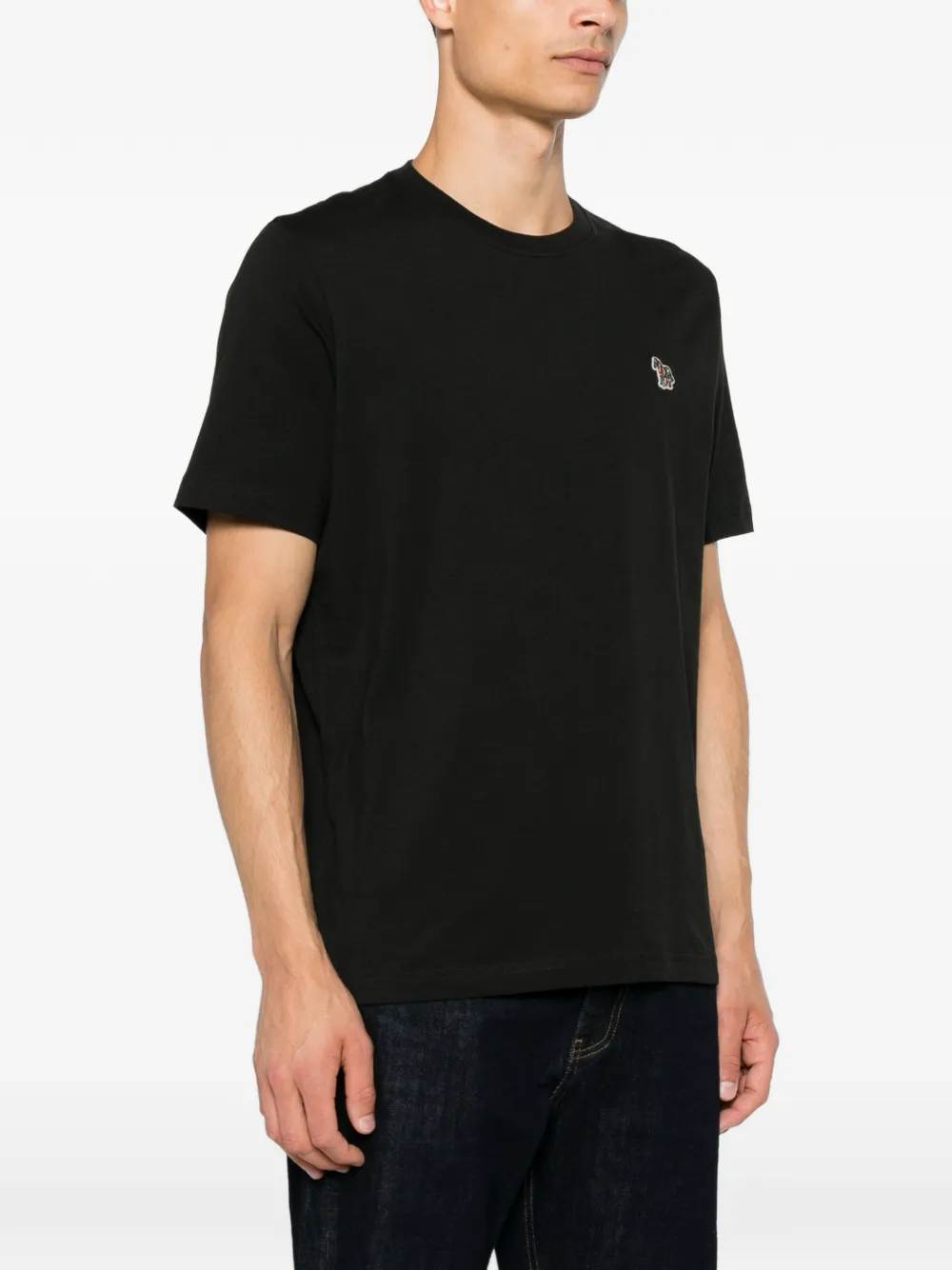 PS Paul Smith T-shirt met logopatch Zwart