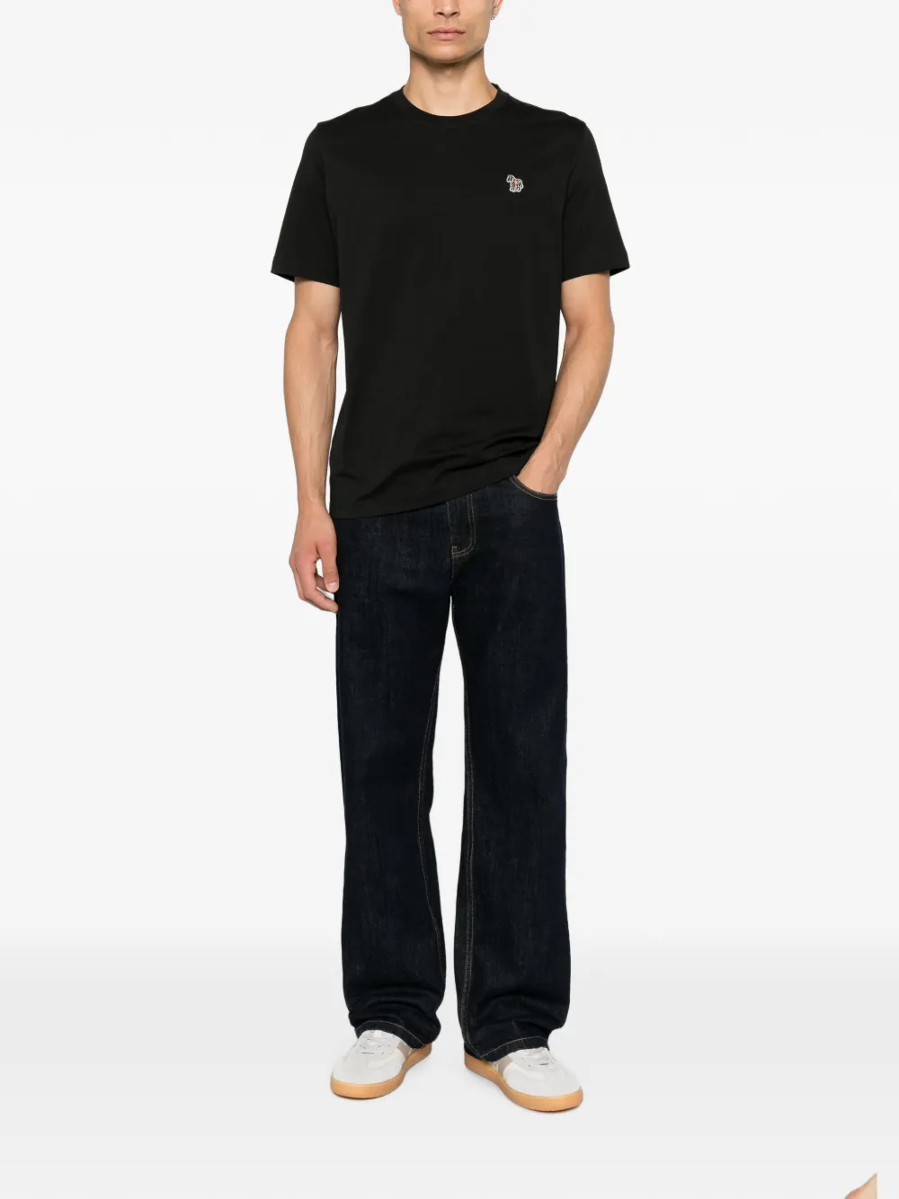 PS Paul Smith T-shirt met logopatch Zwart