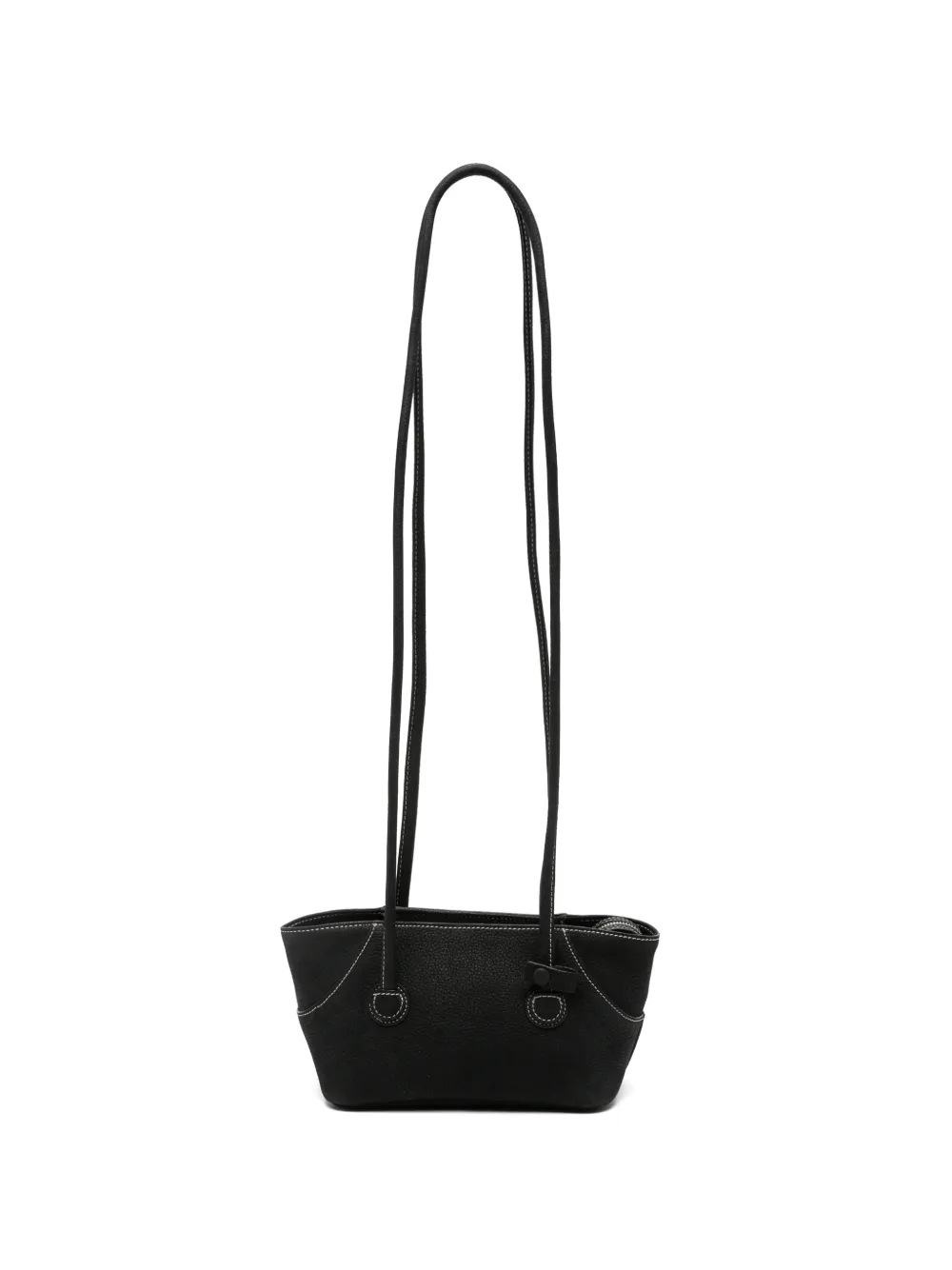 Marge Sherwood contrast-stitched leather crossbody bag - Nero