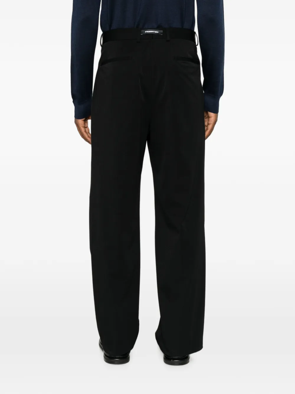 Karl Lagerfeld Geplooide broek met logopatch Zwart