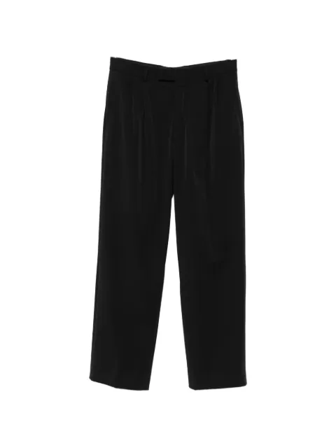 Karl Lagerfeld pleated logo-patch trousers