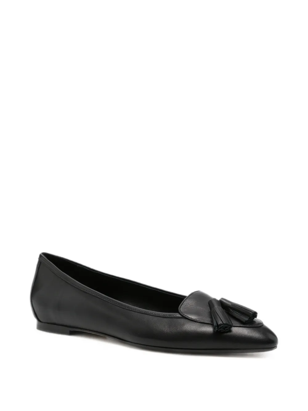 Aeyde tassel-detail leather ballet flats Zwart