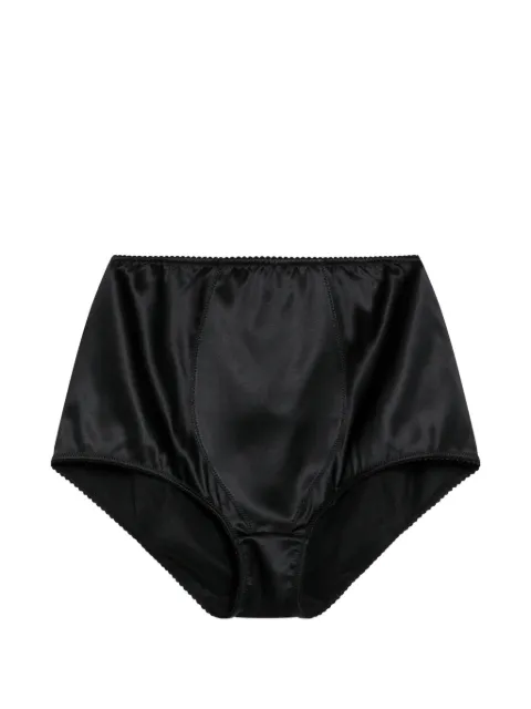 Dolce & Gabbana shorts con tiro alto y acabado satinado