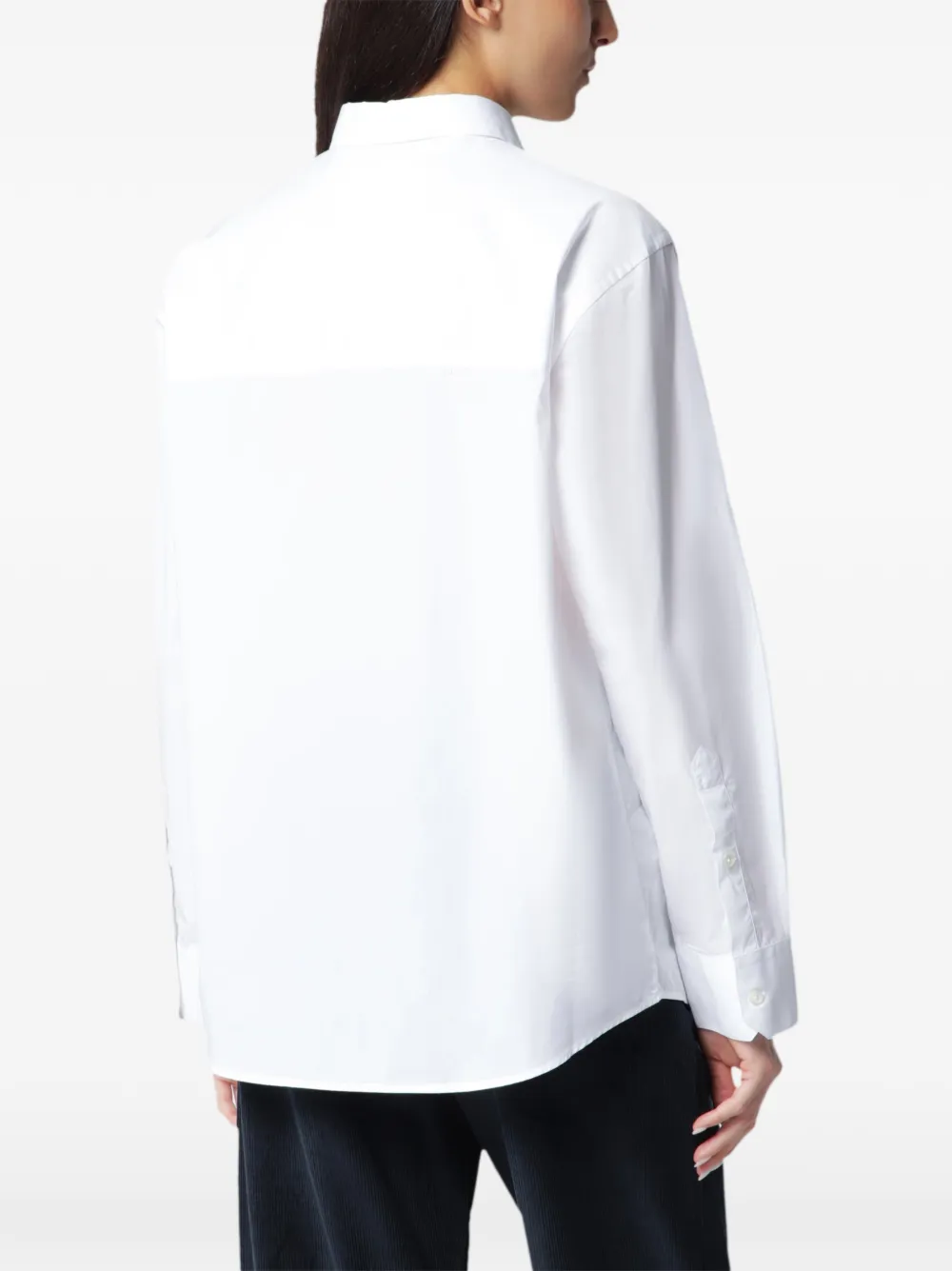 Róhe Chest-pocket Cotton Shirt in White, view 3