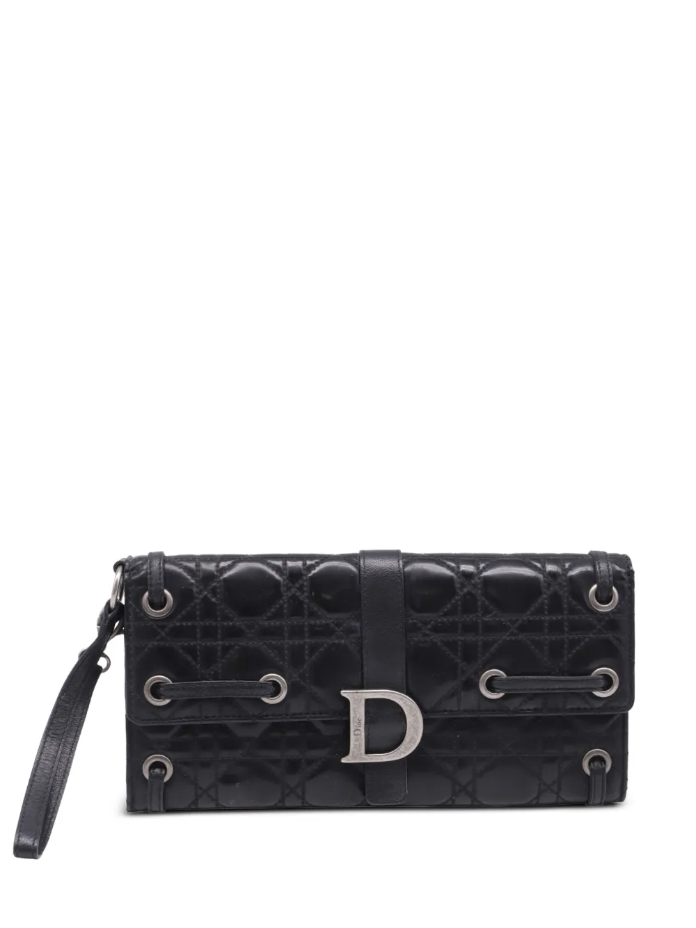Christian Dior Pre-Owned Lady Dragonne Cannage Clutch - Schwarz