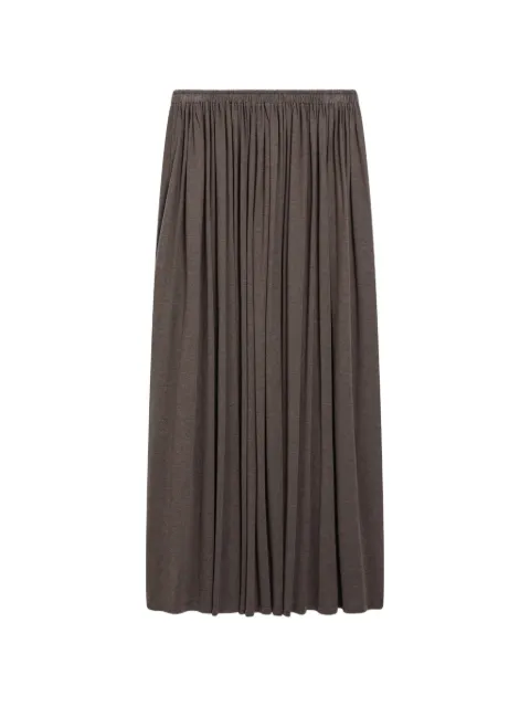 Max Mara long pleated skirt in lightweight jersey
