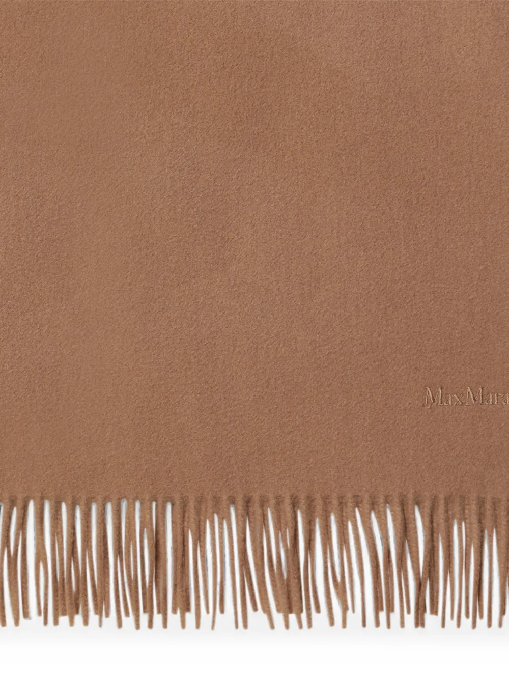 Max Mara Sjaal met geborduurd logo Beige