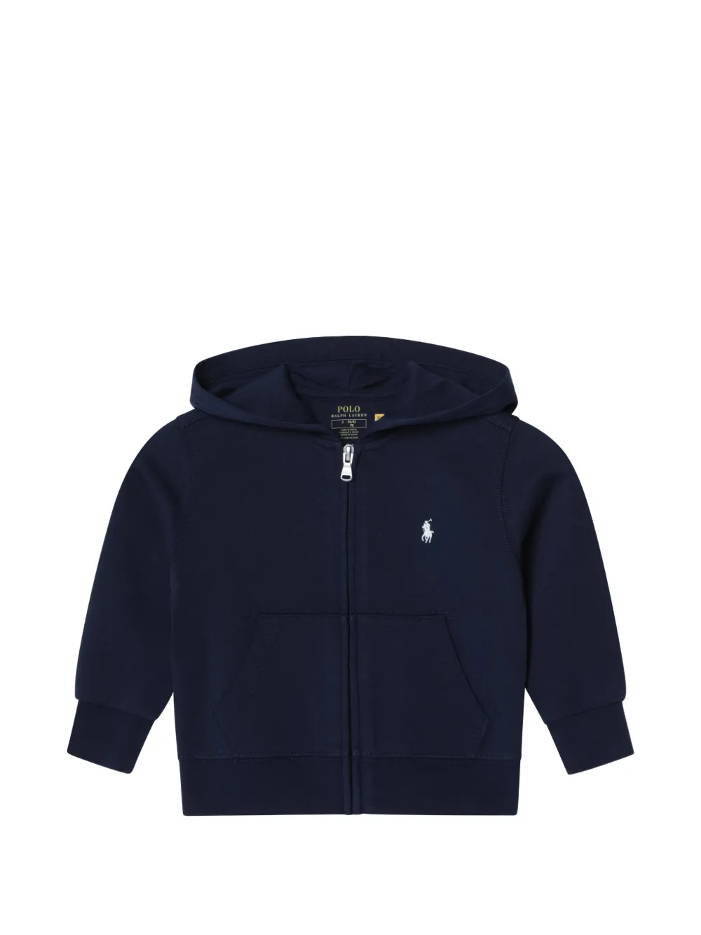 POLO RALPH LAUREN KIDS logo-embroidered zip-up hoodie - Blu