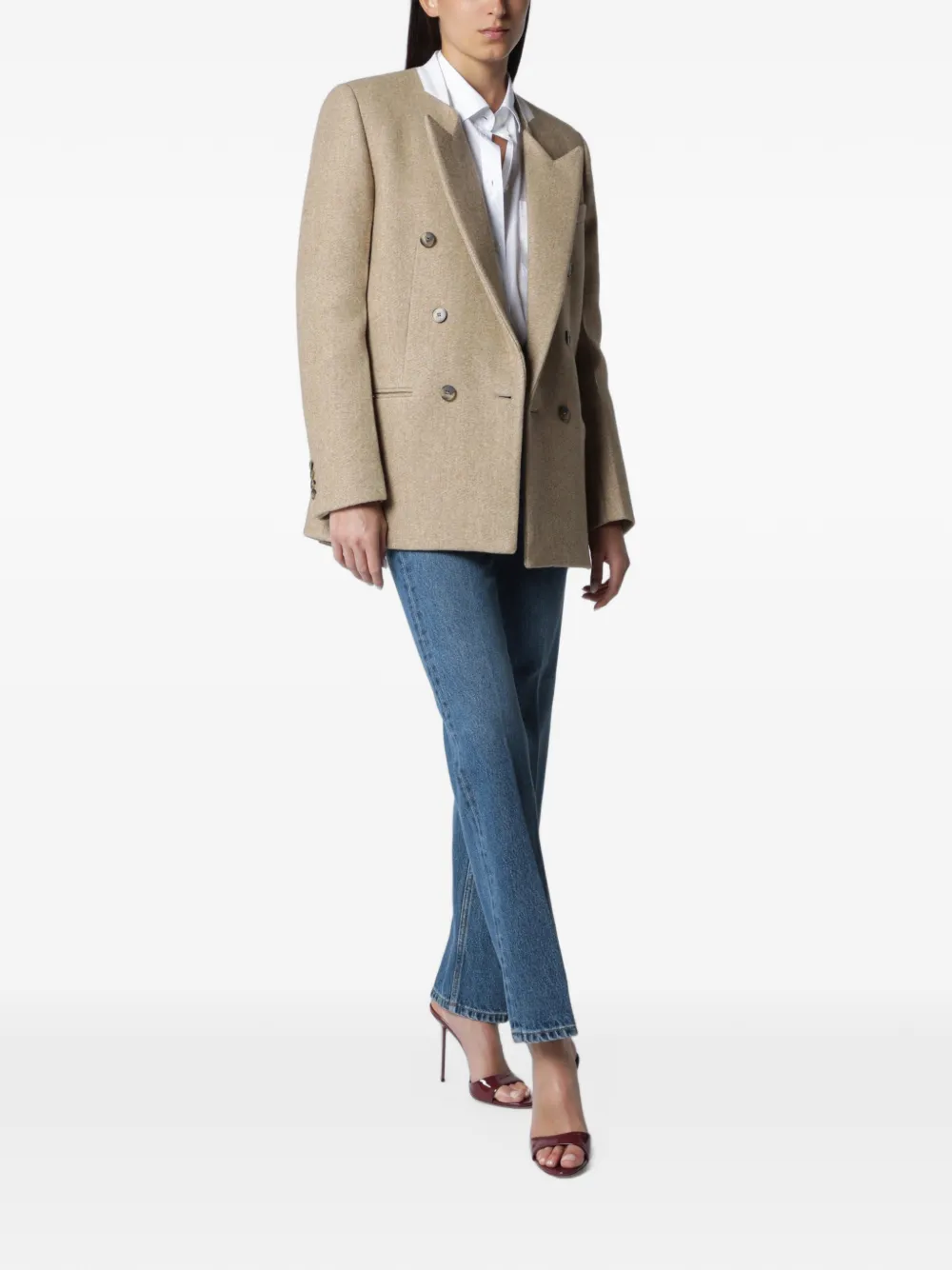 Victoria Beckham Julia high-waist jeans Blauw