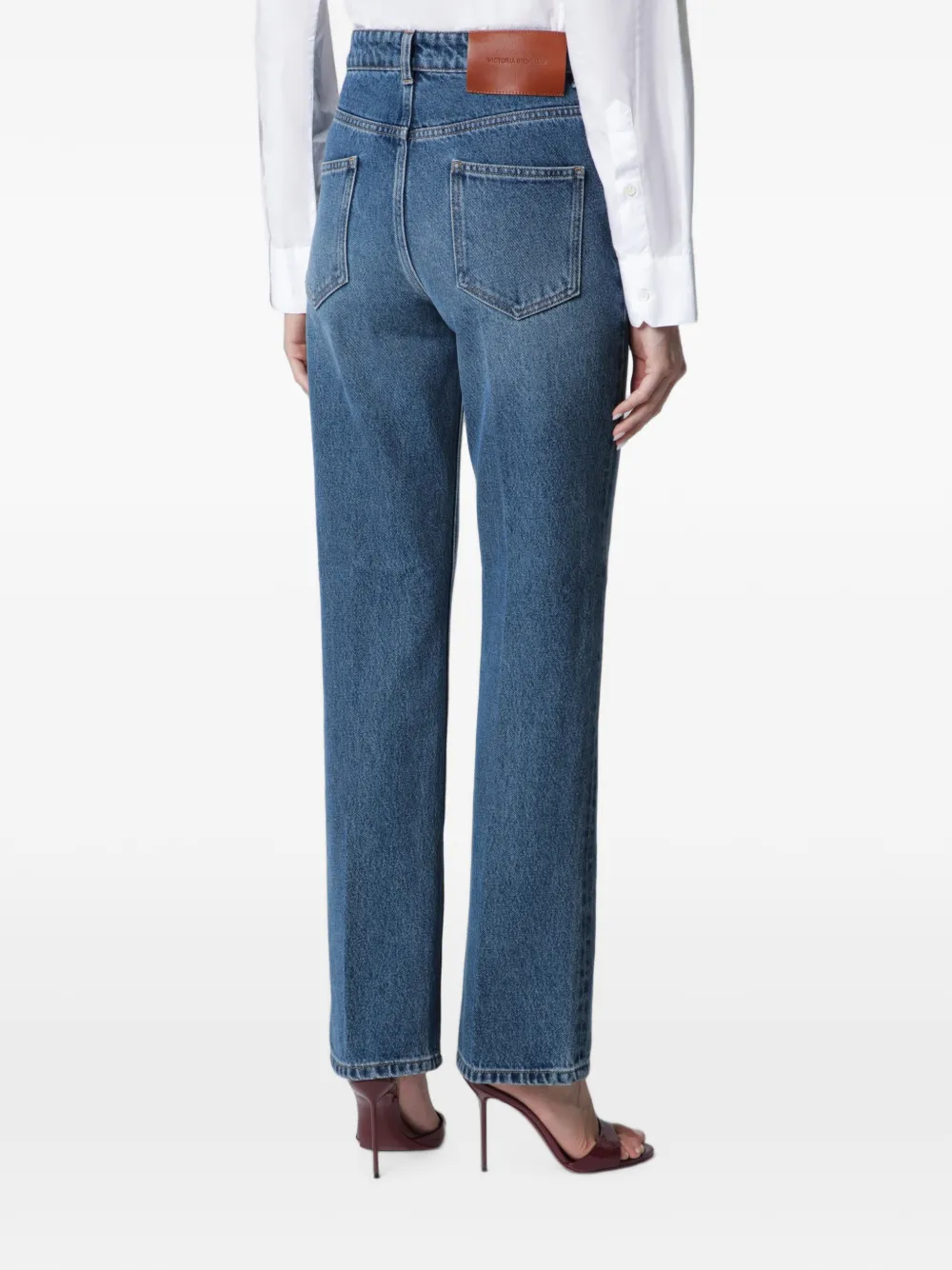 Victoria Beckham Julia high-waist jeans Blauw