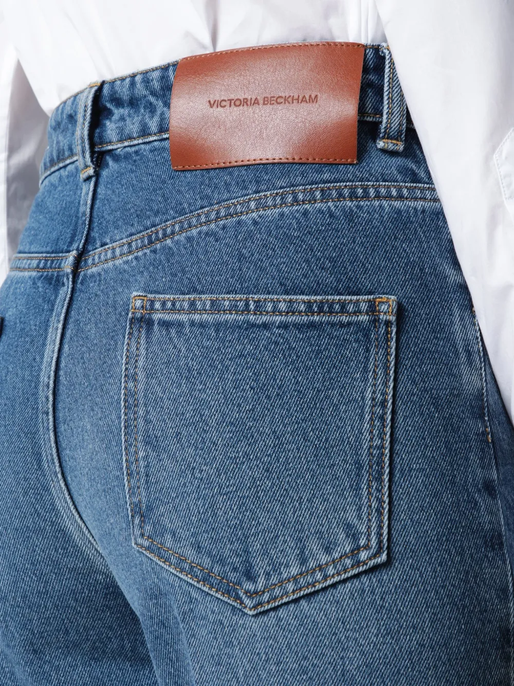 Victoria Beckham Julia high-waist jeans Blauw