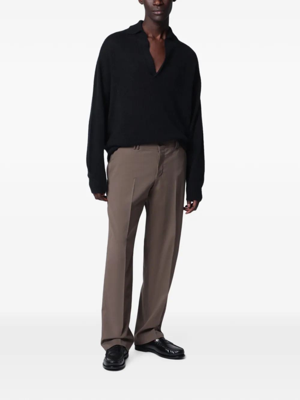 PT Torino Geplooide pantalon Bruin