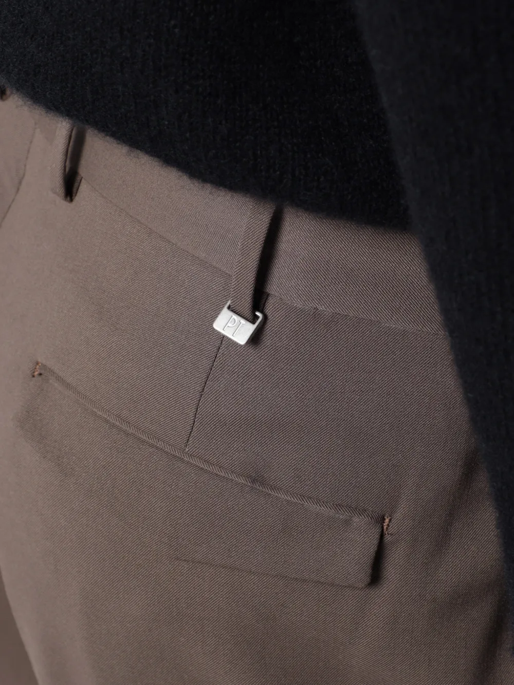 PT Torino Geplooide pantalon Bruin