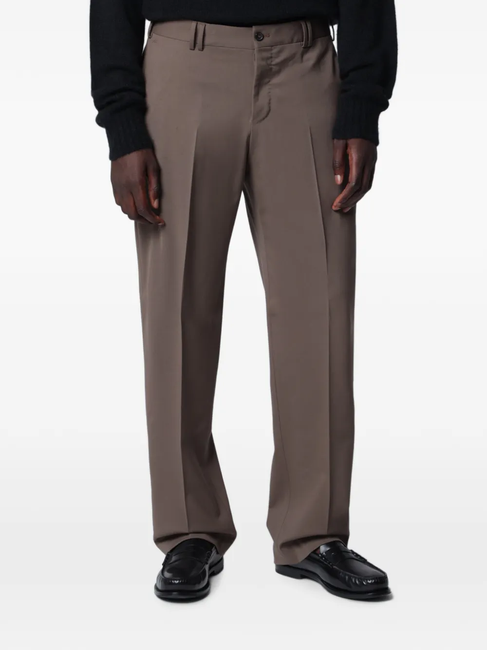 PT Torino pressed-crease tailored trousers - Braun