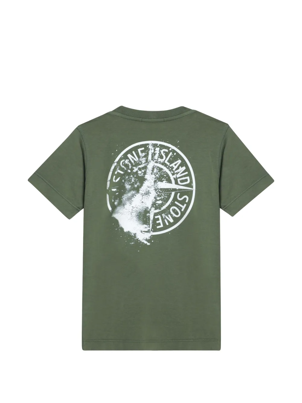 Stone Island Junior T-shirt met logoprint Groen