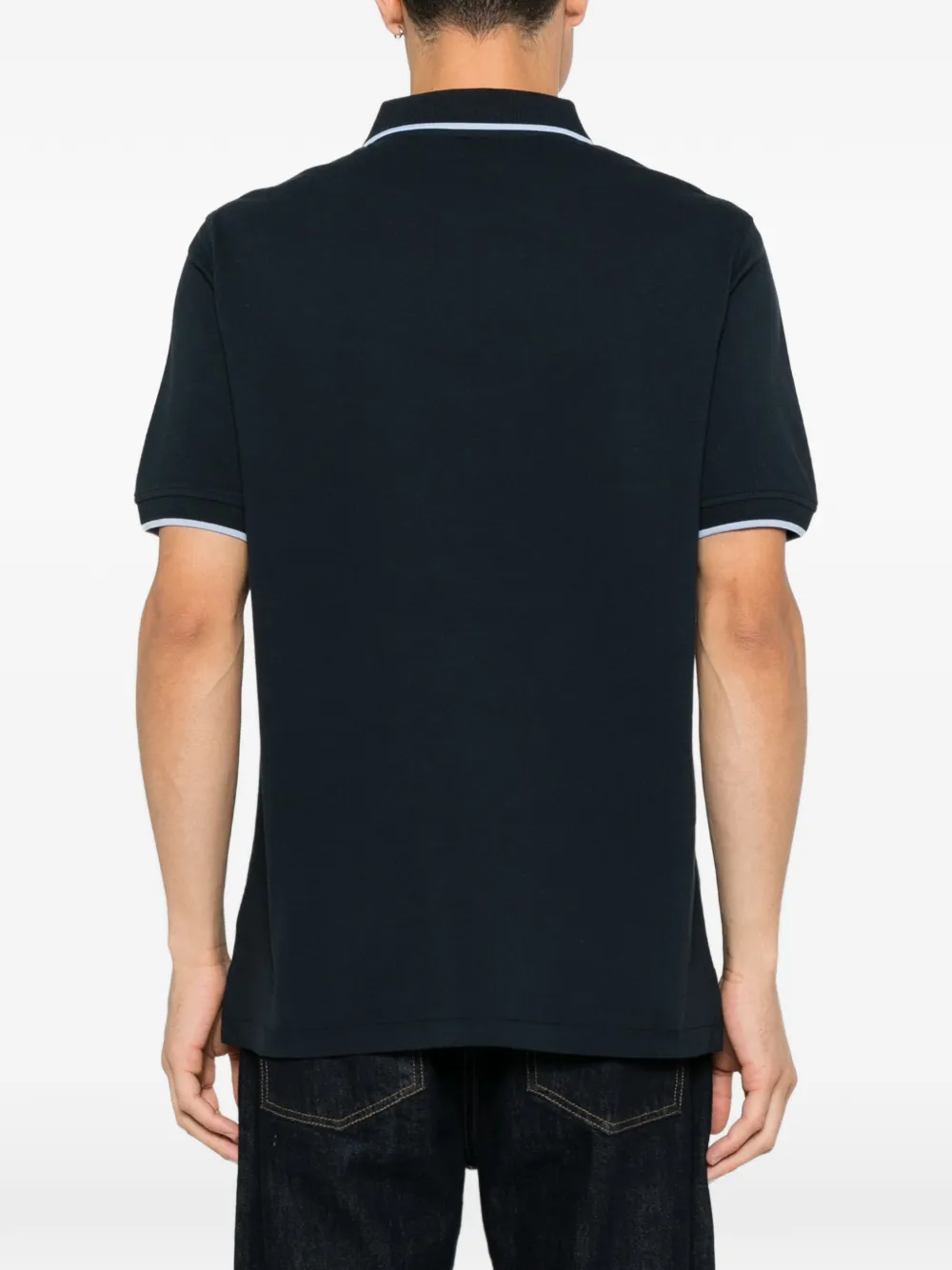 PS Paul Smith Poloshirt met zebrapatch Blauw