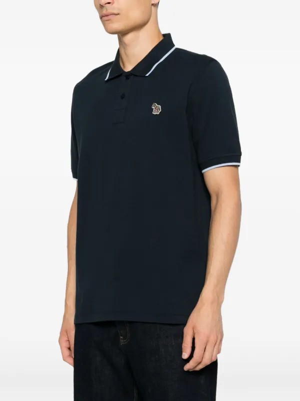 PS Paul Smith ゼブラパッチ ポロシャツ | ブルー | FARFETCH JP