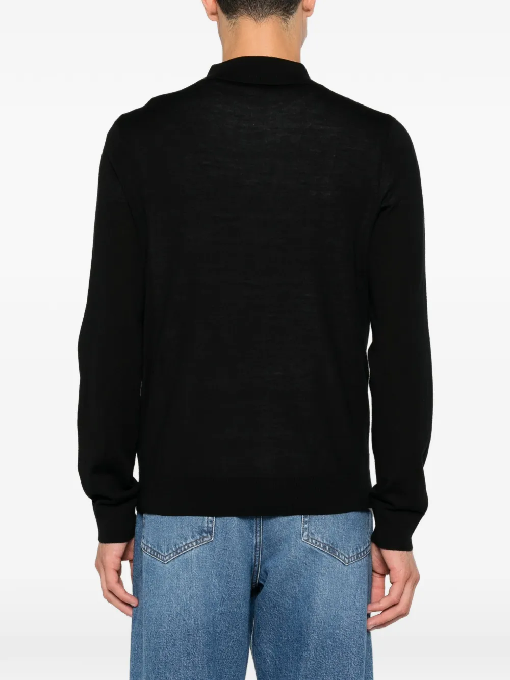 Paul Smith Poloshirt met lange mouwen Zwart
