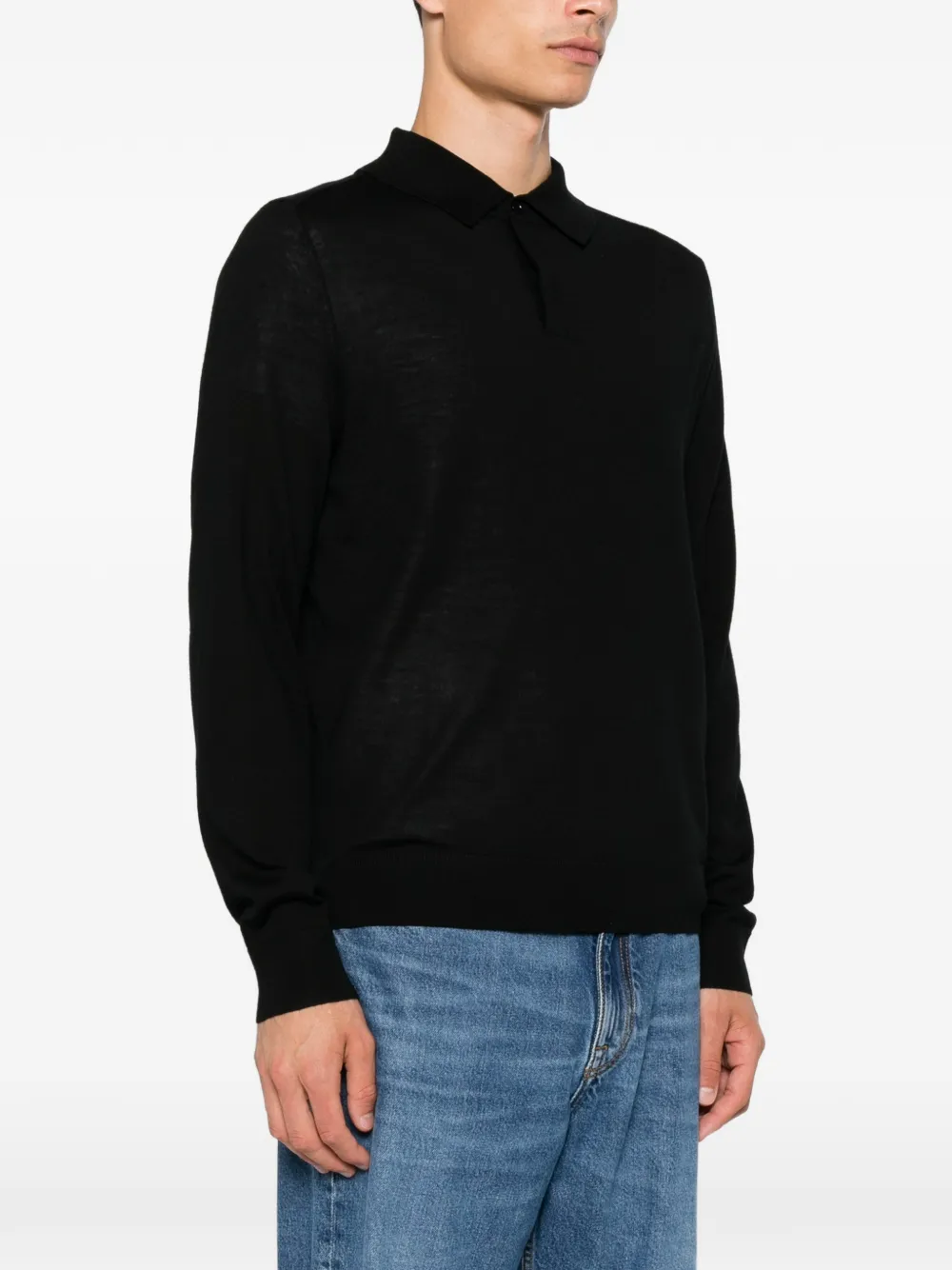 Paul Smith Poloshirt met lange mouwen Zwart