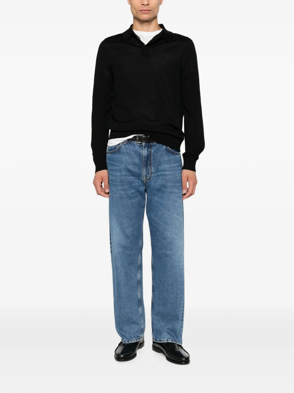 Paul Smith Poloshirt met lange mouwen Zwart